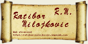 Ratibor Milojković vizit kartica